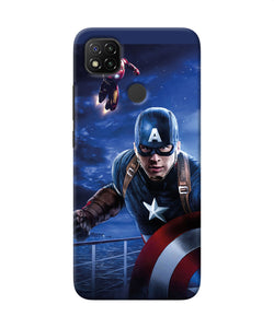 Captain With Ironman Redmi 9 Back Cover