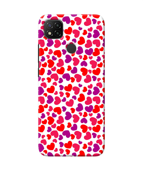 Red Heart Canvas Print Redmi 9 Back Cover