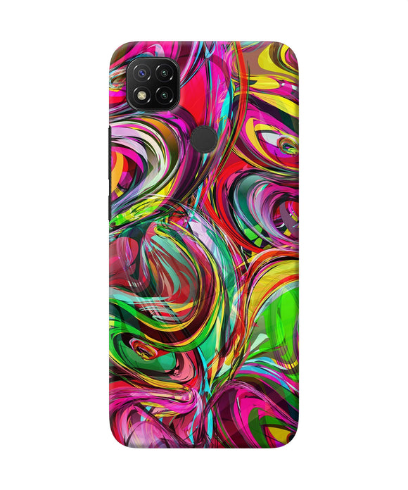 Abstract Colorful Ink Redmi 9 Back Cover