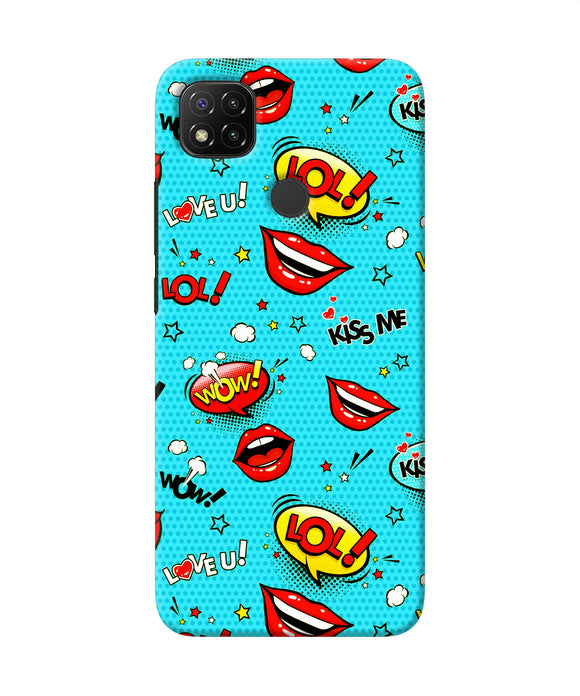 Lol Lips Print Redmi 9 Back Cover