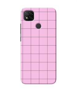 Pink Square Print Redmi 9 Back Cover