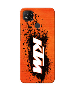 Ktm Black Spray Redmi 9 Back Cover