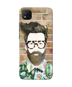 Beard Man With Glass Redmi 9 Back Cover