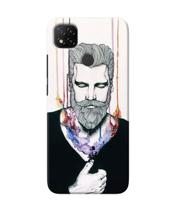 Beard Man Character Redmi 9 Back Cover