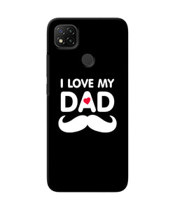 I Love My Dad Mustache Redmi 9 Back Cover