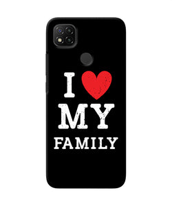 I Love My Family Redmi 9 Back Cover