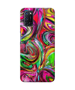 Abstract Colorful Ink Oppo A52 Back Cover