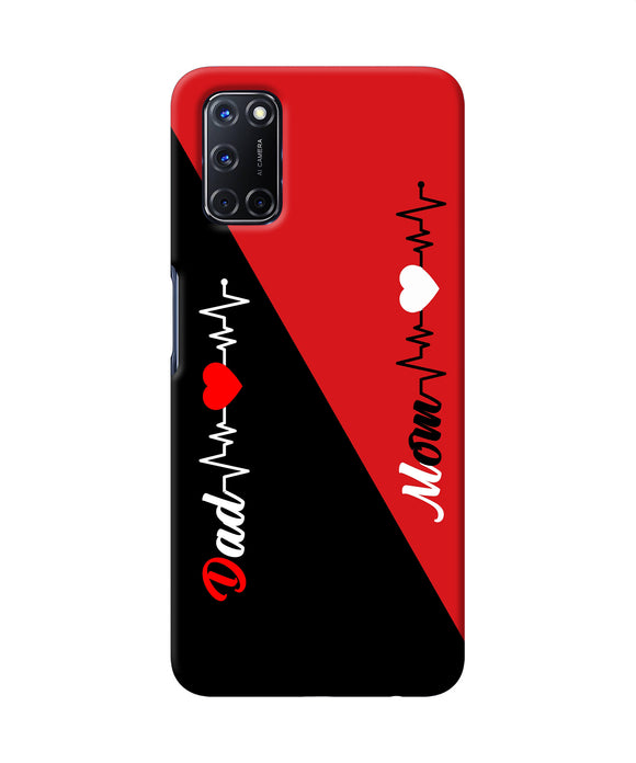 Mom Dad Heart Line Oppo A52 Back Cover
