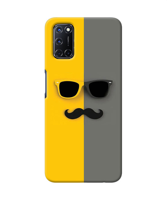Mustache Glass Oppo A52 Back Cover