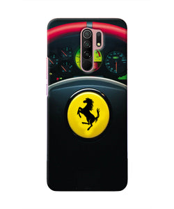 Ferrari Steeriing Wheel Redmi 9 Prime/Poco M2/Reloaded Real 4D Back Cover