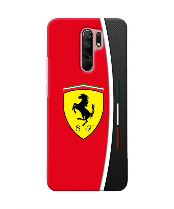 Ferrari Abstract Red Redmi 9 Prime/Poco M2/Reloaded Real 4D Back Cover