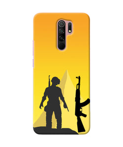 PUBG Silhouette Redmi 9 Prime/Poco M2/Reloaded Real 4D Back Cover