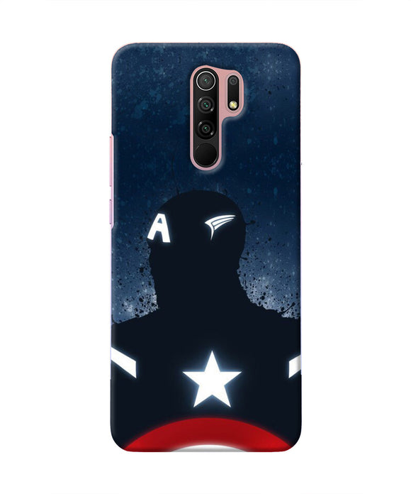 Captain america Shield Redmi 9 Prime/Poco M2/Reloaded Real 4D Back Cover