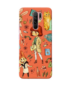 Canvas Little Girl Print Redmi 9 Prime / Poco M2 / M2 Reloaded Back Cover