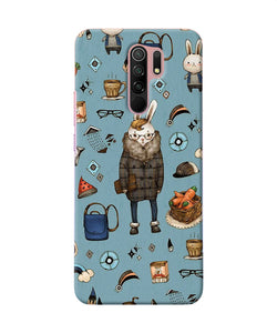 Canvas Rabbit Print Redmi 9 Prime / Poco M2 / M2 Reloaded Back Cover