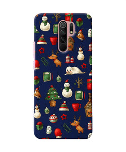 Canvas Christmas Print Redmi 9 Prime / Poco M2 / M2 Reloaded Back Cover