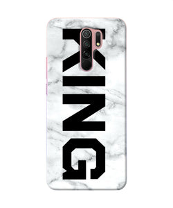 King Marble Text Redmi 9 Prime / Poco M2 / M2 Reloaded Back Cover