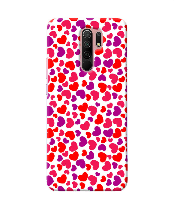 Red Heart Canvas Print Redmi 9 Prime / Poco M2 / M2 Reloaded Back Cover