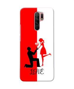 Love Propose Red And White Redmi 9 Prime / Poco M2 / M2 Reloaded Back Cover