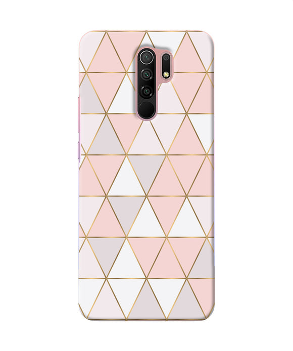 Abstract Pink Triangle Pattern Redmi 9 Prime / Poco M2 / M2 Reloaded Back Cover