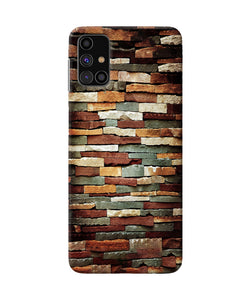 Bricks Pattern Samsung M31s Back Cover