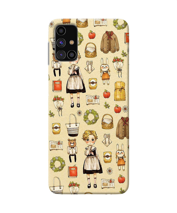 Canvas Girl Print Samsung M31s Back Cover