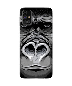 Black Chimpanzee Samsung M31s Back Cover