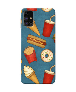 Abstract Food Print Samsung M31s Back Cover