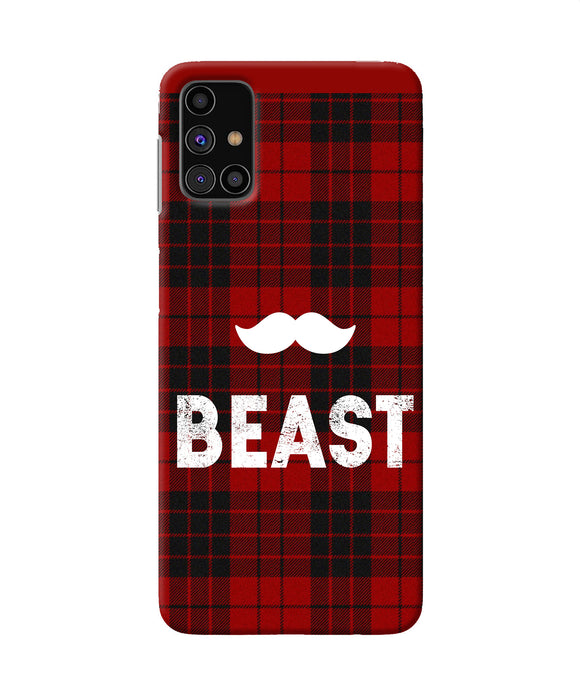 Beast Red Square Samsung M31s Back Cover