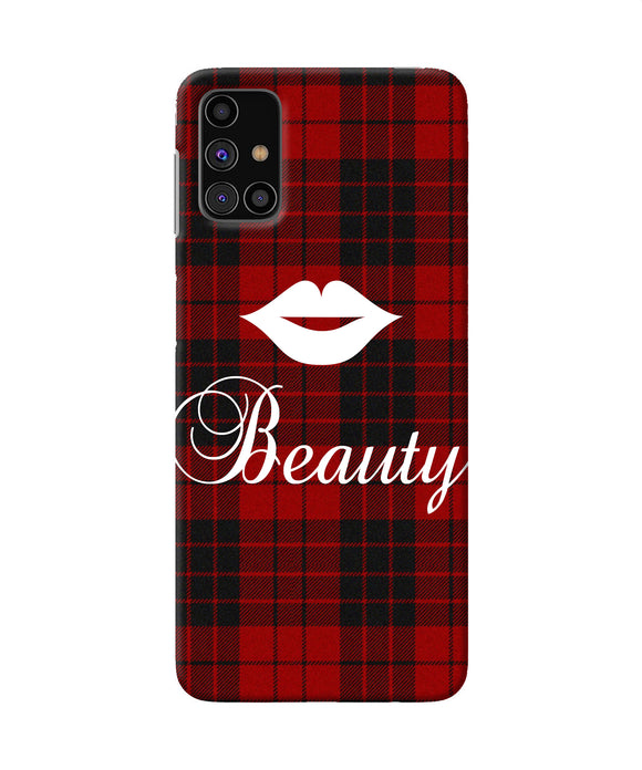 Beauty Red Square Samsung M31s Back Cover