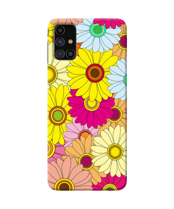 Abstract Colorful Flowers Samsung M31s Back Cover