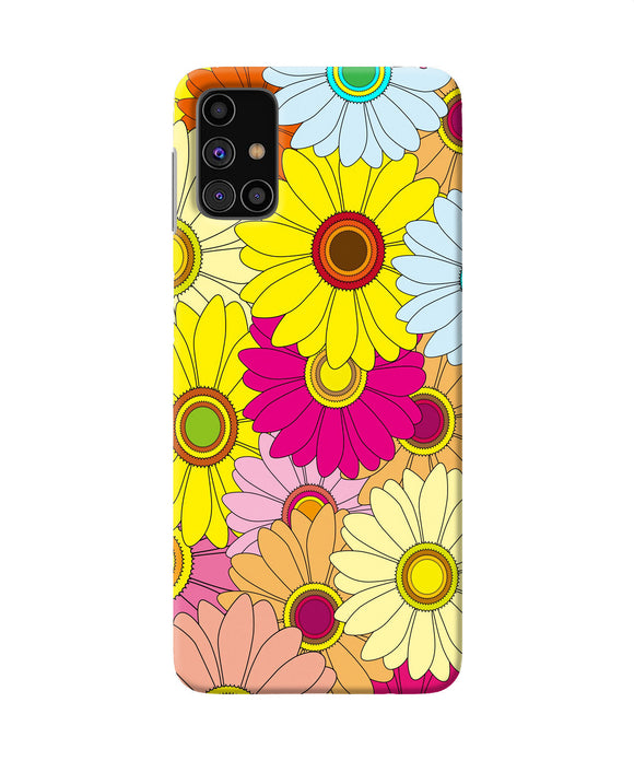 Abstract Colorful Flowers Samsung M31s Back Cover