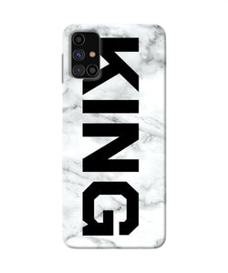 King Marble Text Samsung M31s Back Cover