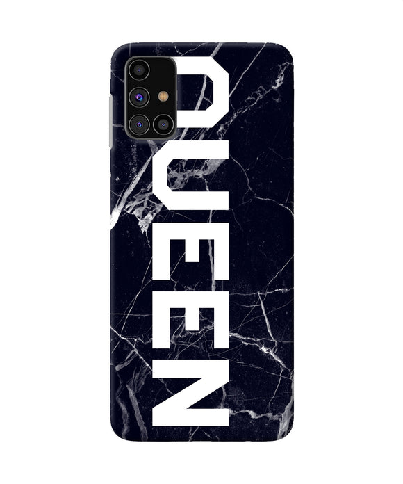 Queen Marble Text Samsung M31s Back Cover