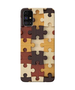 Wooden Puzzle Samsung M31s Back Cover