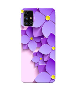 Violet Flower Craft Samsung M31s Back Cover