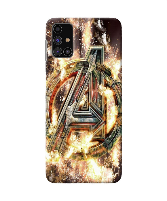 Avengers Burning Logo Samsung M31s Back Cover