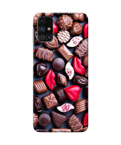 Valentine Special Chocolates Samsung M31s Back Cover