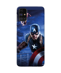 Captain With Ironman Samsung M31s Back Cover