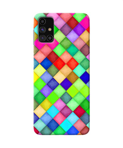 Abstract Colorful Squares Samsung M31s Back Cover