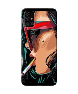 Smoking Girl Samsung M31s Back Cover