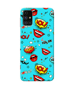 Lol Lips Print Samsung M31s Back Cover