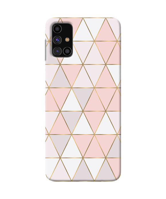 Abstract Pink Triangle Pattern Samsung M31s Back Cover