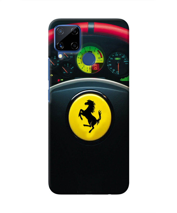 Ferrari Steeriing Wheel Realme C15 Real 4D Back Cover