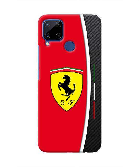 Ferrari Abstract Red Realme C15 Real 4D Back Cover