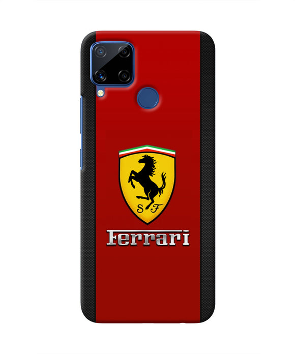 Ferrari Abstract Maroon Realme C15 Real 4D Back Cover