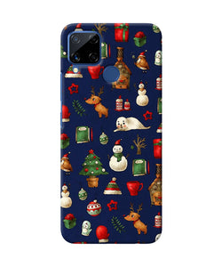 Canvas Christmas Print Realme C15 Back Cover