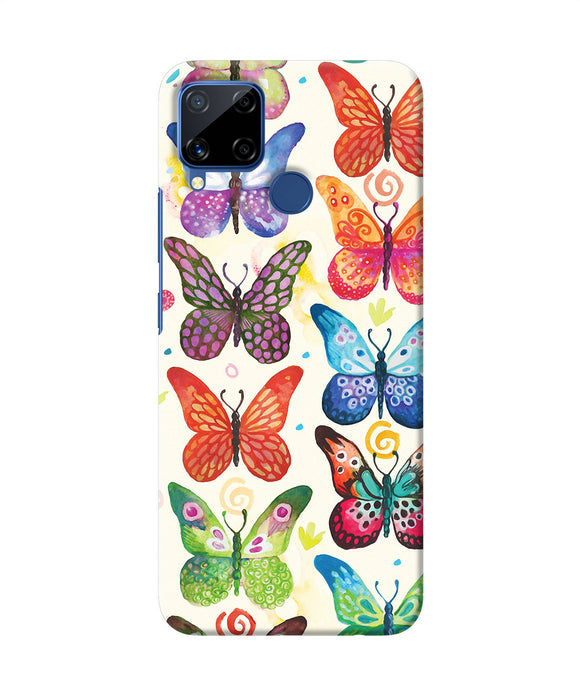 Abstract Butterfly Print Realme C15 Back Cover