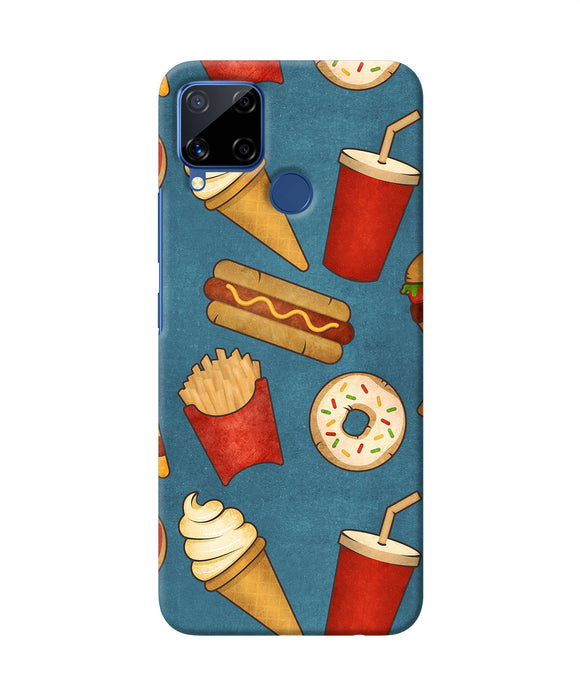 Abstract Food Print Realme C15 Back Cover
