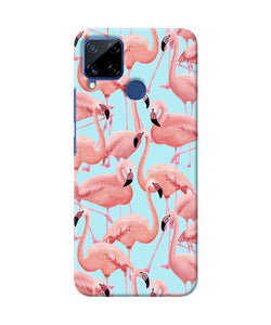 Abstract Sheer Bird Print Realme C15 Back Cover